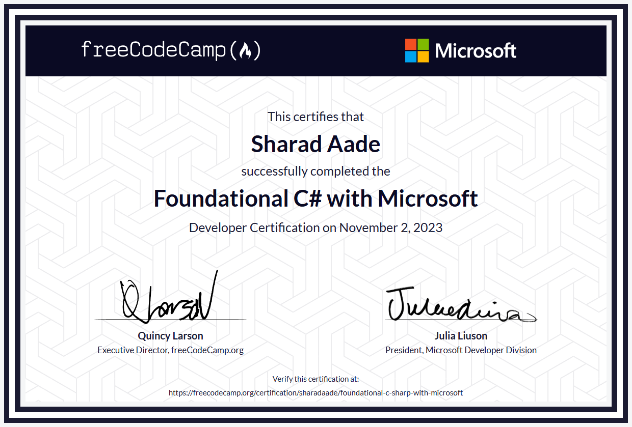 .NET Certification