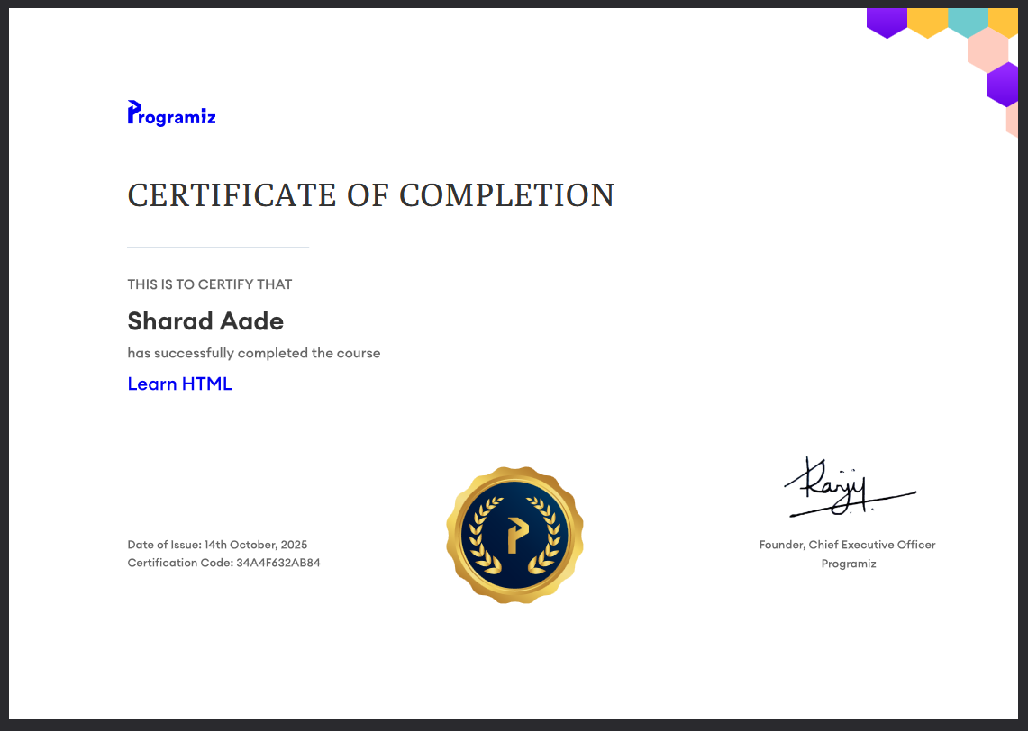 JavaScript Certification